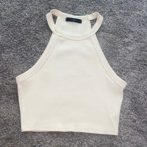 Off white cropped tank top